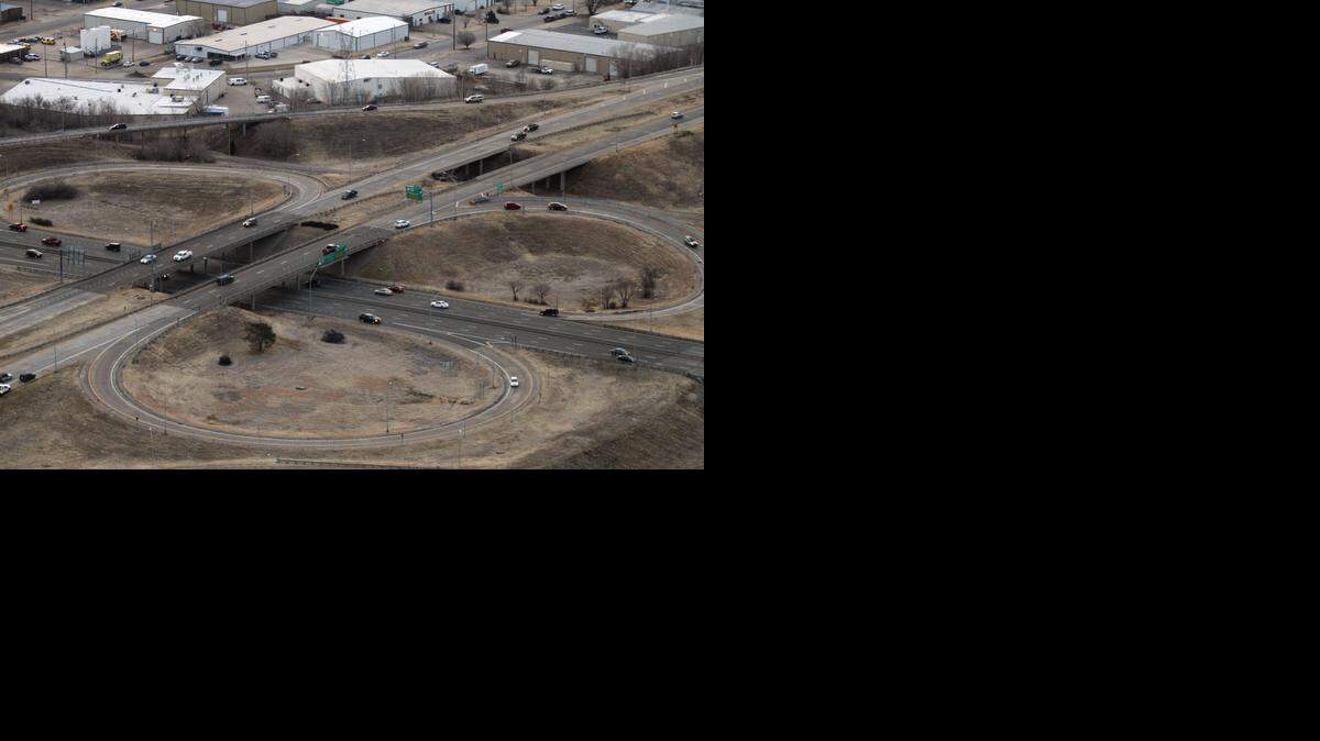 
Aerial view of Kellogg and I-235 interchange. (Jan. 9, 2013)
