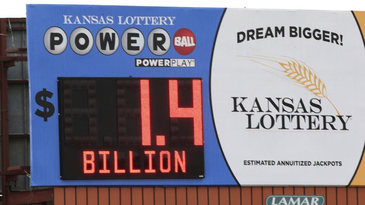A Kansas Lottery billboard in Topeka (Jan. 11, 2016)