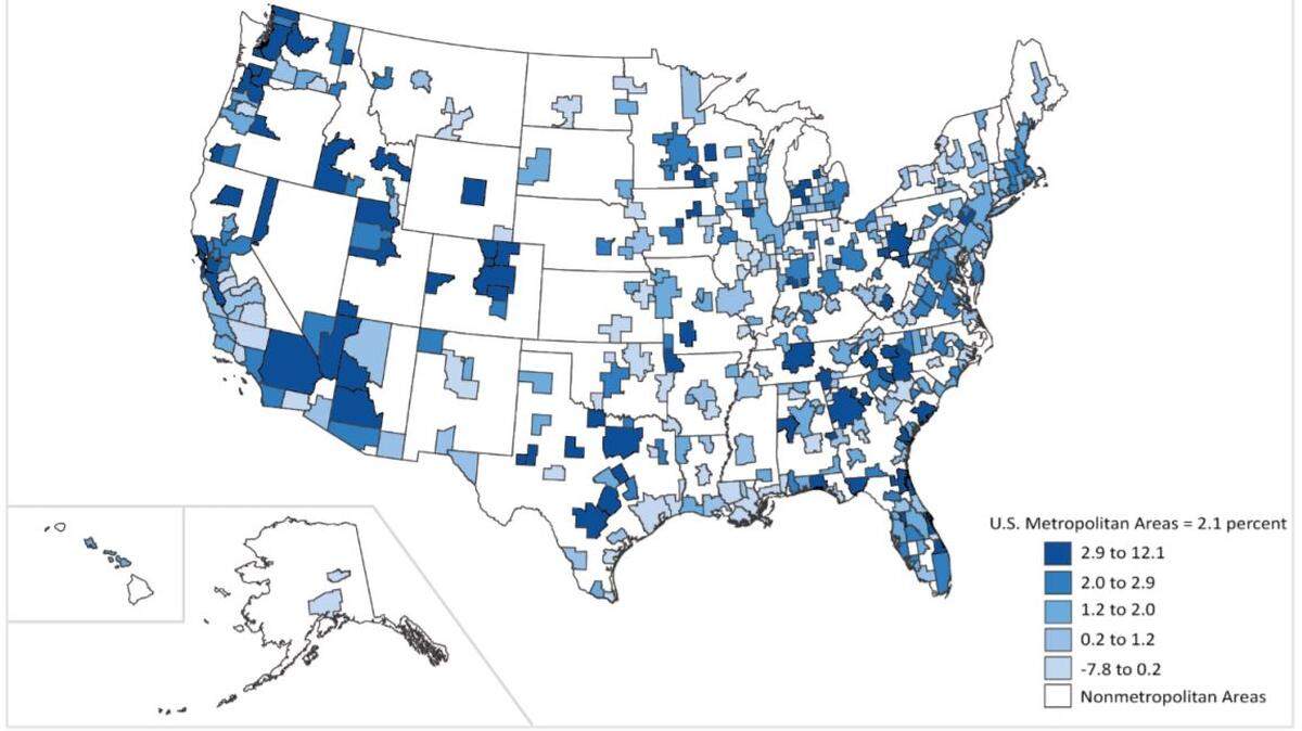 Data from the Bureau of Economic Analysis shows the economy of the Wichita metro area shrank in 2017.
