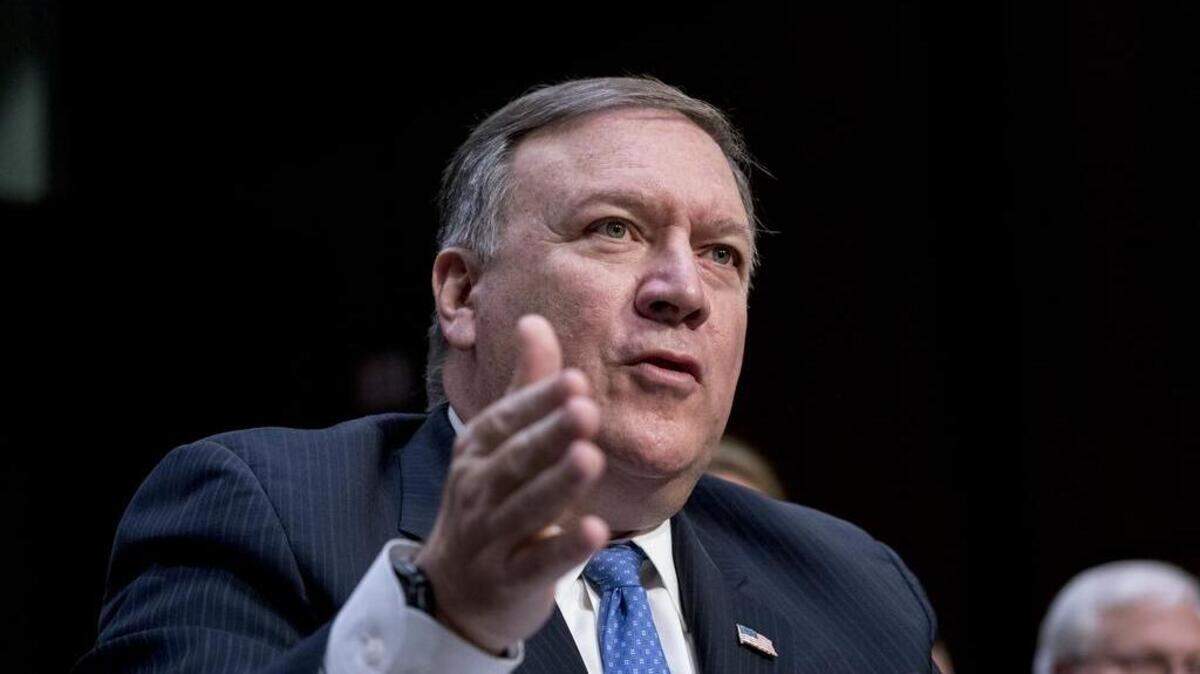 CIA Director Mike Pompeo speaks at a Senate Select Committee on Intelligence hearing on worldwide threats, Tuesday, Feb. 13, 2018, in Washington.