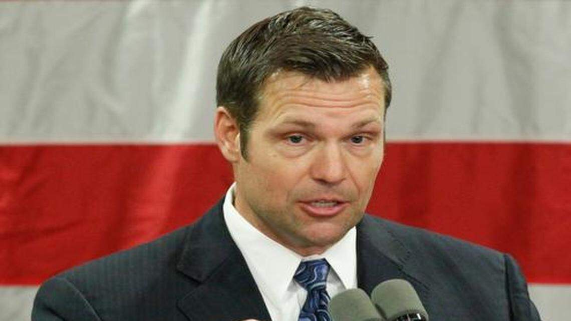 
Kris Kobach said he was just trying to be polite to the caller who had mentioned ethnic cleansing.
