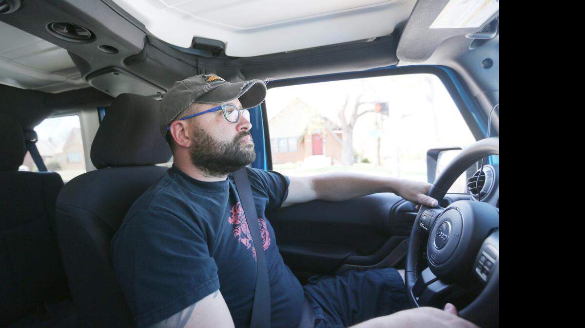 
Joel Gutierrez has been driving for Uber for the past several months. (April 1, 2015) 
