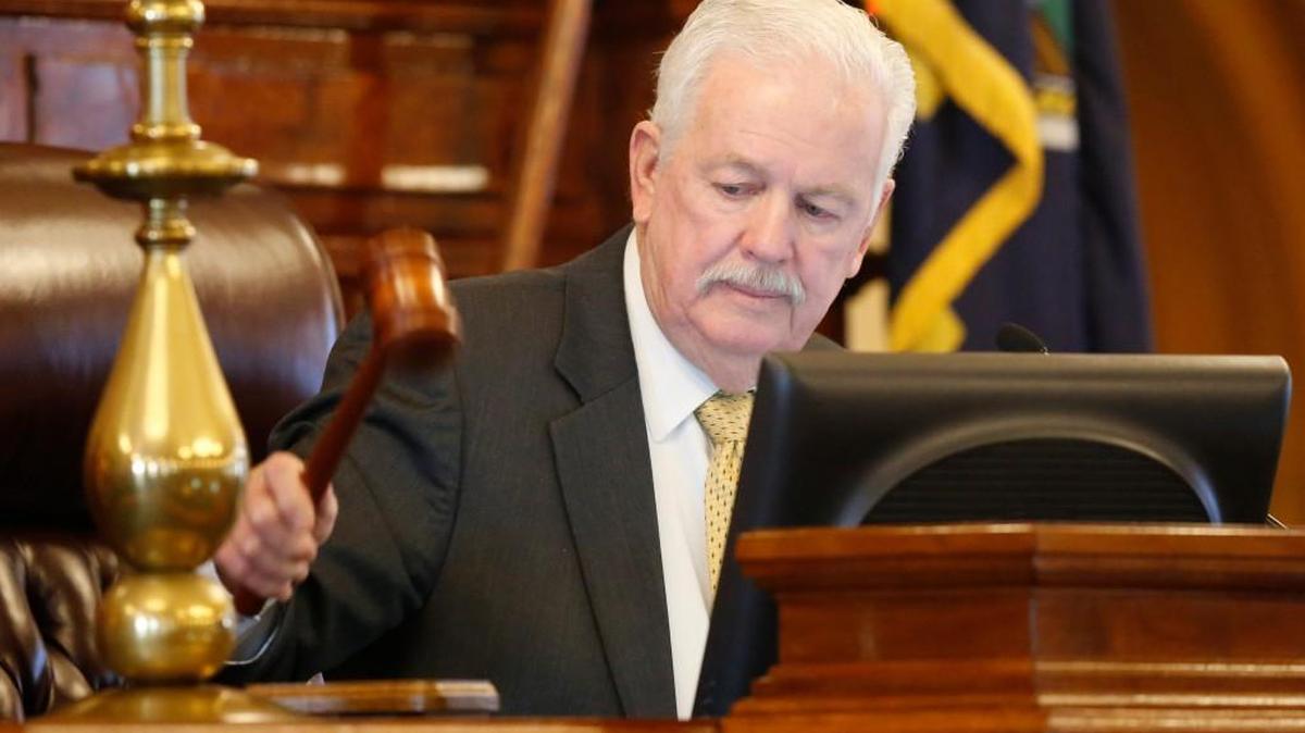 Speaker of the House Ray Merrick opens the 2016 legislative session in Topeka. His office has not commented on the cuts Gov. Sam Brownback made to the budget this past week.