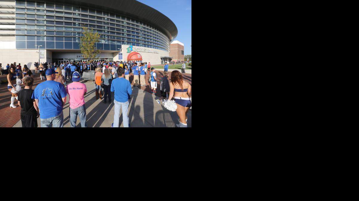 
People wait for the doors to Intrust Bank Arena to open for the preseason NBA game with Oklahoma City and Toronto in October.
