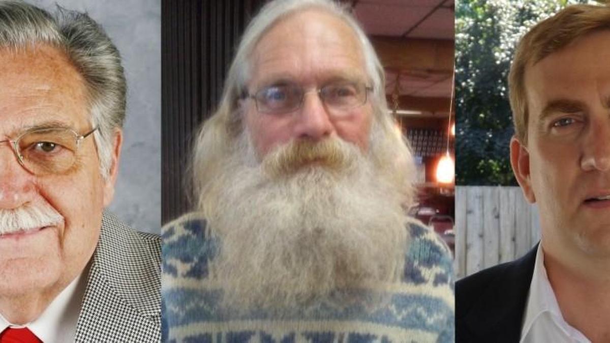 From left, Gordon Bakken, John Kostner and Chris Rockhold are the Libertarian Party candidates for the 4th District seat vacated by Rep. Mike Pompeo when he became director of the CIA.