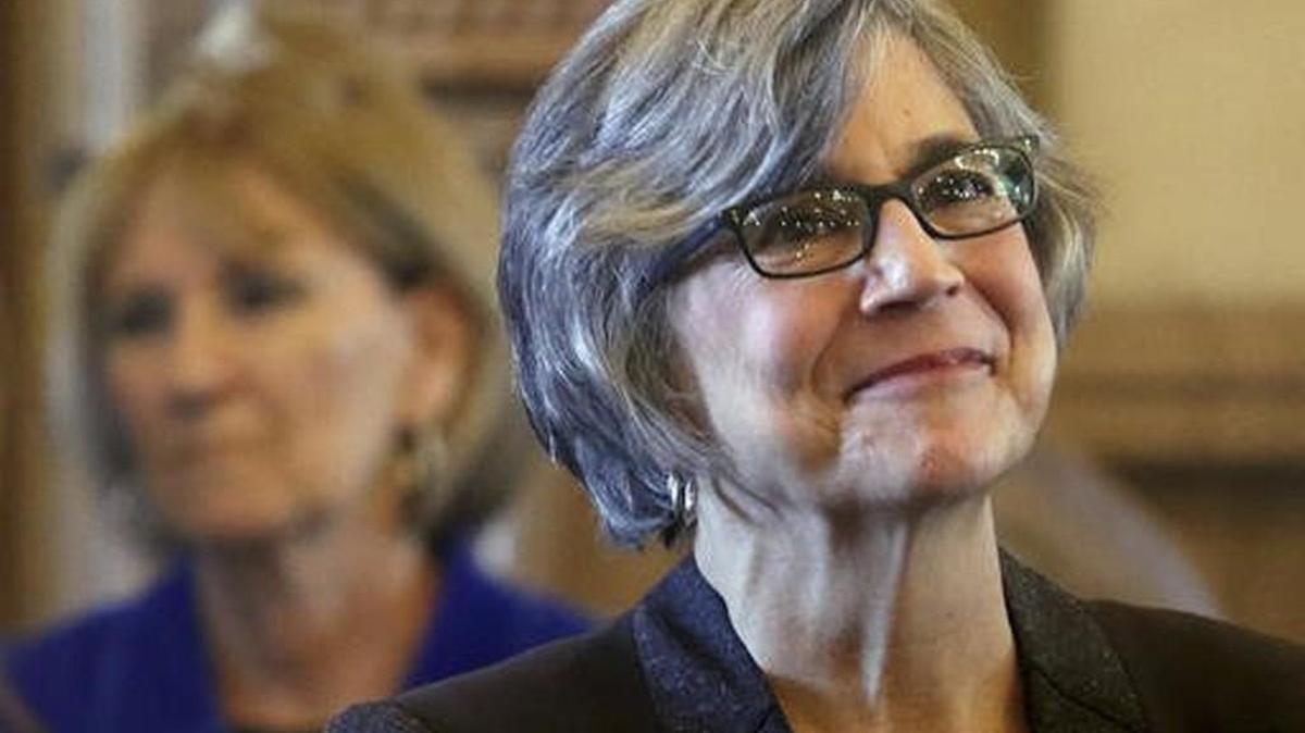 Senate President Susan Wagle looks on at the state Capitol in Topeka, Kan., Monday, Dec. 5, 2016. (Thad Allton/The Topeka Capital-Journal via AP)