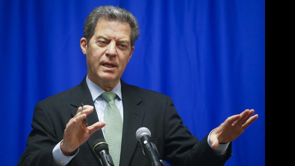 
Kansas Gov. Sam Brownback at a news conference last month at the Kansas Statehouse in Topeka. (June 16, 2015)
