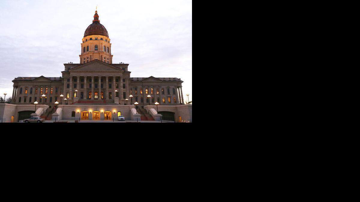 
FILE -- Kansas Statehouse looking south at sunset. (Jan. 22, 2014) 
