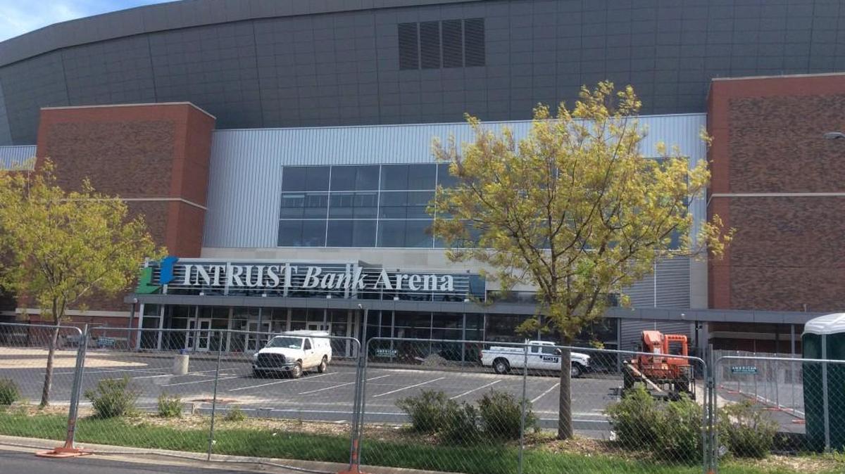 Construction at Intrust Bank Arena’s Entrance C on the north side of the arena began earlier this month.