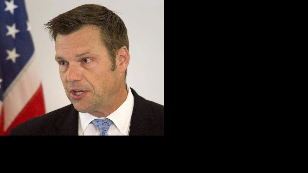 
Kansas Secretary of State Kris Kobach argues that a state election law requires Democrats to replace ex-nominee Chad Taylor, who successfully dropped out of the U.S. Senate race.
