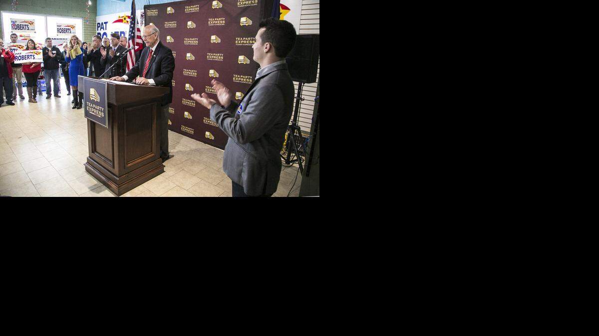
Sen. Pat Roberts speaks following the Tea Party Express’ endorsement of him in the Senate race. (Oct. 13, 2014)
