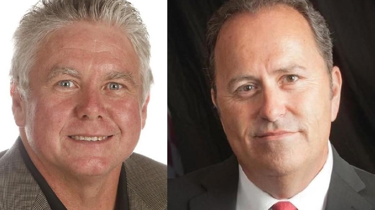 Republican Sen. Mike Petersen, left, faces a challenge from Democrat Keith Humphrey in District 28.