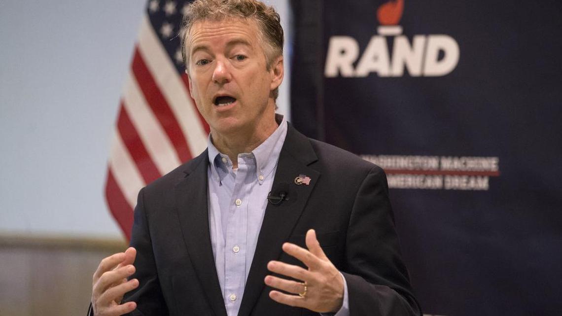 Republican presidential candidate, Sen. Rand Paul, R-Ky., speaks during a town hall-style campaign stop Saturday in Manchester, N.H. (Jan. 16, 2016)