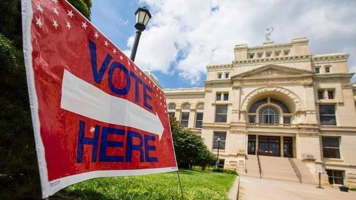 Early voters can vote in the Sedgwick County election office at the historic courthouse.