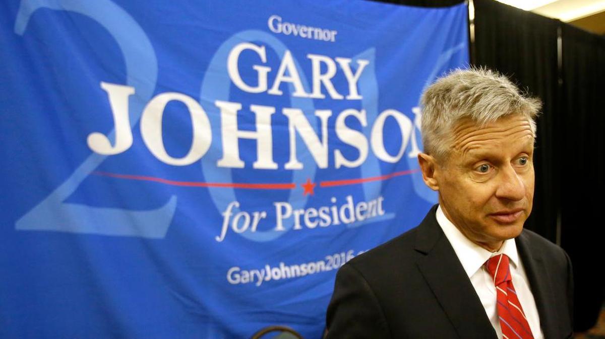 Former New Mexico Gov. Gary Johnson, nominated by the Libertarian party Sunday, has reached double digits in some polls. “People really have an appetite for something different,” he said.