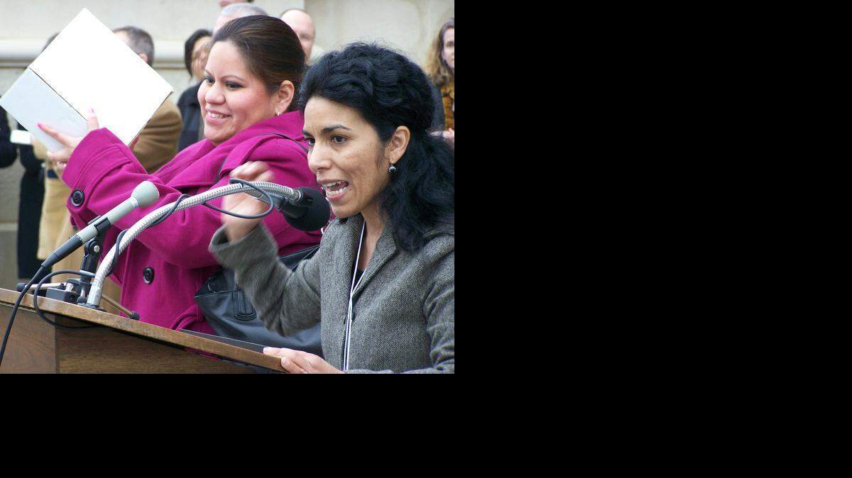 
Sulma Arias, right, said other important issues to tackle at city hall include the Wichita’s deteriorating infrastructure, water and public transportation.
