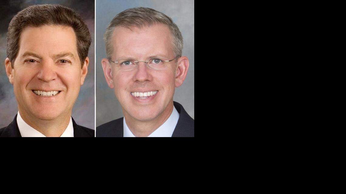 
Gov. Sam Brownback, left, and Rep. Paul Davis
