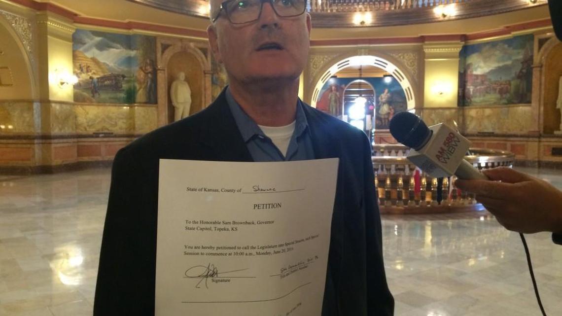 Rep. Jim Ward, D-Wichita, said lawmakers “have the power with a signature on a piece of paper as simple as this to provide that Kansas schools are open on July 1.”