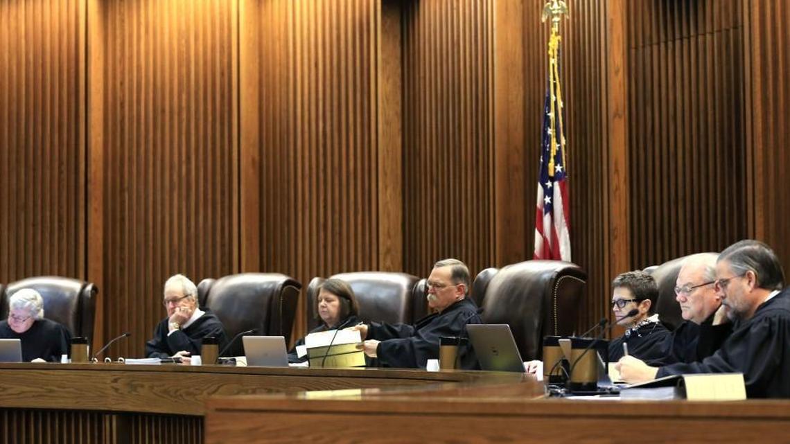 Kansas Supreme Court justices in 2015.