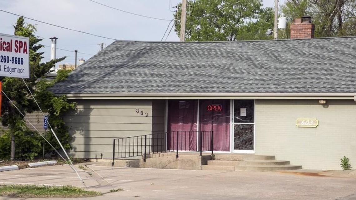 Massage business at 603 N. Edgemoor. (April 13, 2016)