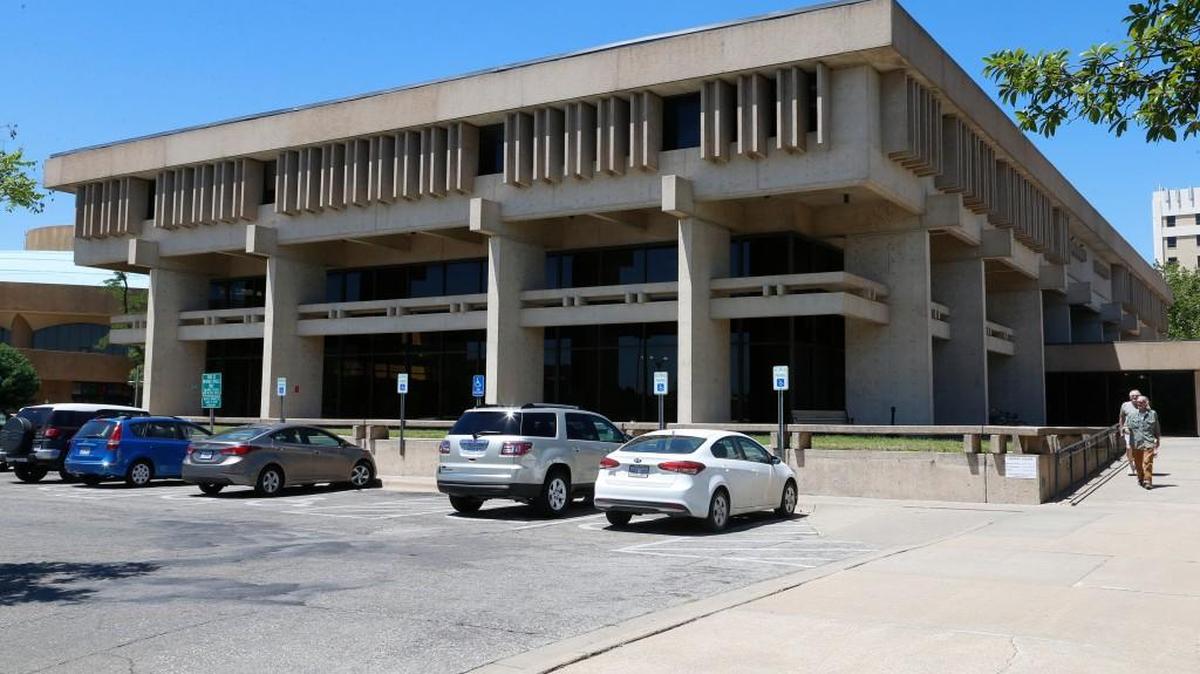 The Wichita Public Library’s architectural style of the main branch downtown has been described as Brutalist. (May 26, 2017)