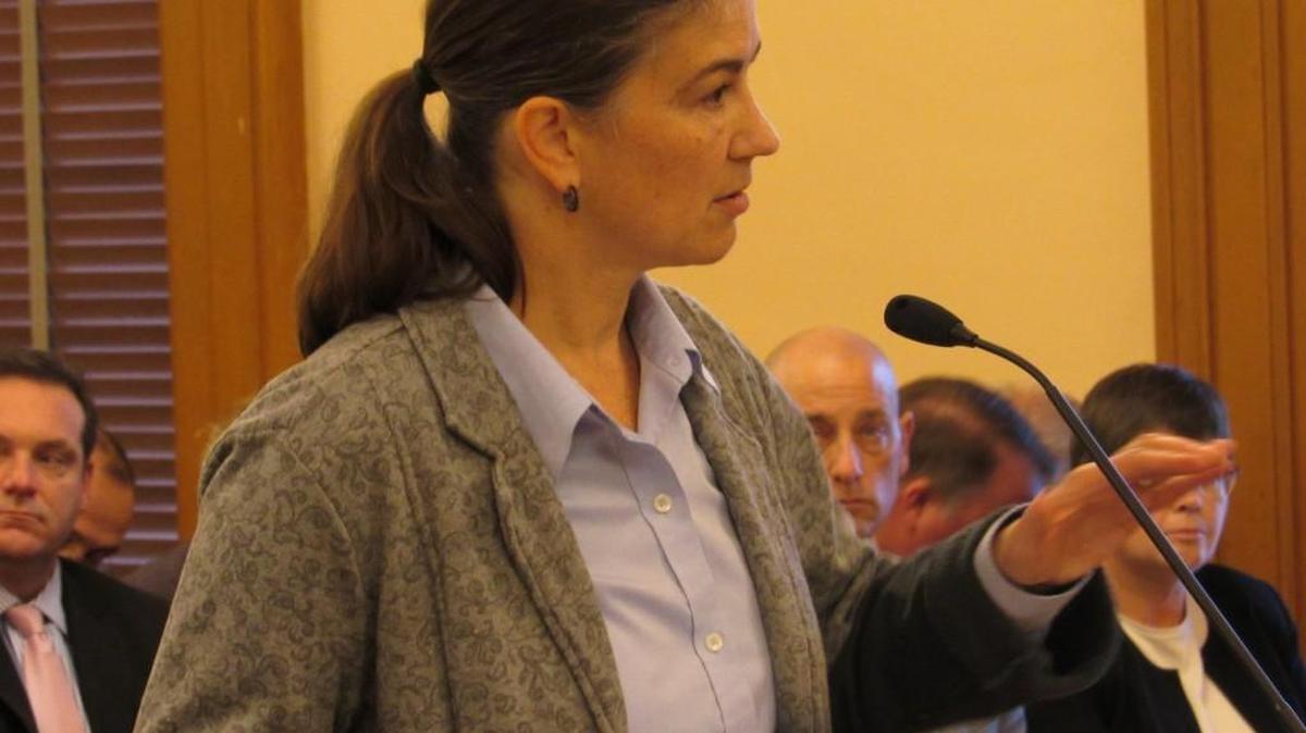 Kari Bruffett, secretary for the Kansas Department for Aging and Disability Services, told a panel of lawmakers Tuesday that the state can appeal the decision to cut off Medicare reimbursements and can immediately reapply for Medicare certification. (Dec. 29, 2015)