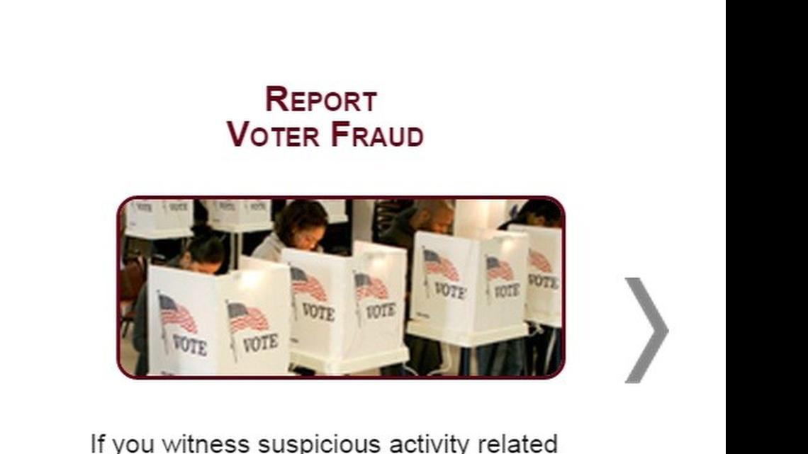 
Kris Kobach’s office has updated the secretary of state’s website with a tab for Kansans to report suspected cases of voter fraud. If you click on the link, you’ll see a message from Kobach warning about the dangers of voter fraud.
