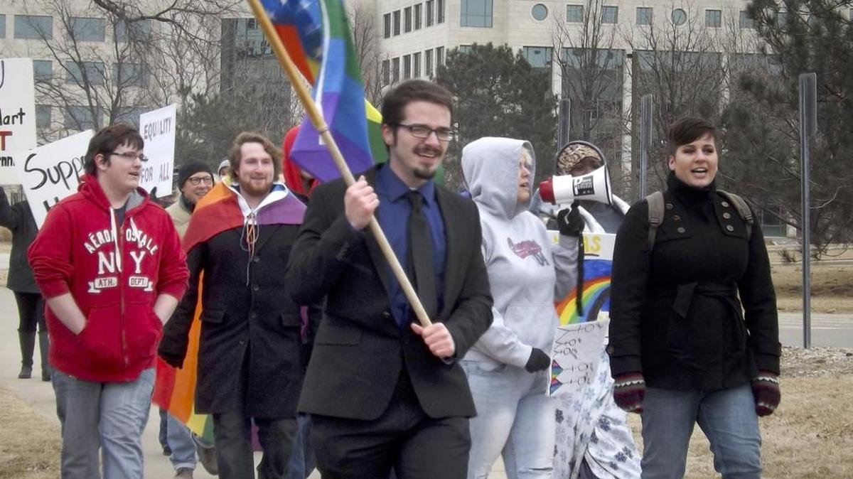 In 2014, people protested HB 2453, a bill that would have banned fines or lawsuits when services related to relationships were denied due to religious beliefs. The bill, which eventually died, also would have protected religiously affiliated adoption agencies that refuse to place children with gay couples.