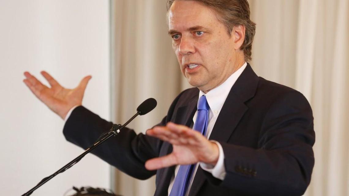 Lt. Gov. Jeff Colyer spoke at the Wichita Pachyderm club on Aug. 4.