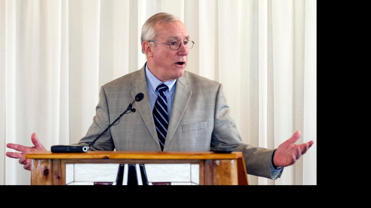 
Sedgwick County Manager Bill Buchanan speaks Friday at a Pachyderm Club meeting.
