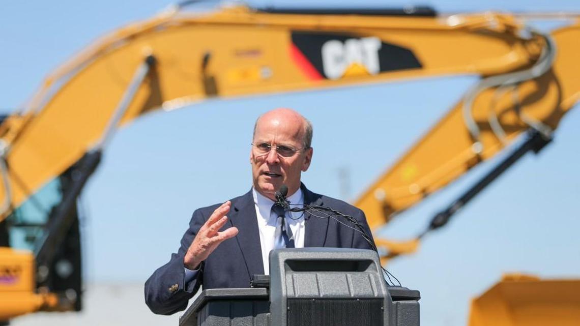 Wichita City Council member Pete Meitzner at a groundbreaking ceremony for the east Kellogg expansion project.