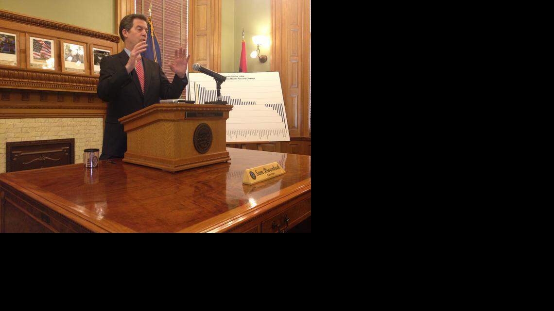 
Gov. Sam Brownback answers questions Thursday in Topeka.

