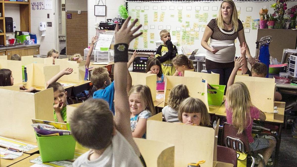 First-grade teacher Holly Baalman in Valley Center. (May 8, 2015)