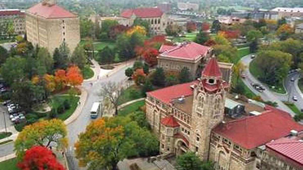 The campus at the University of Kansas in Lawrence.
