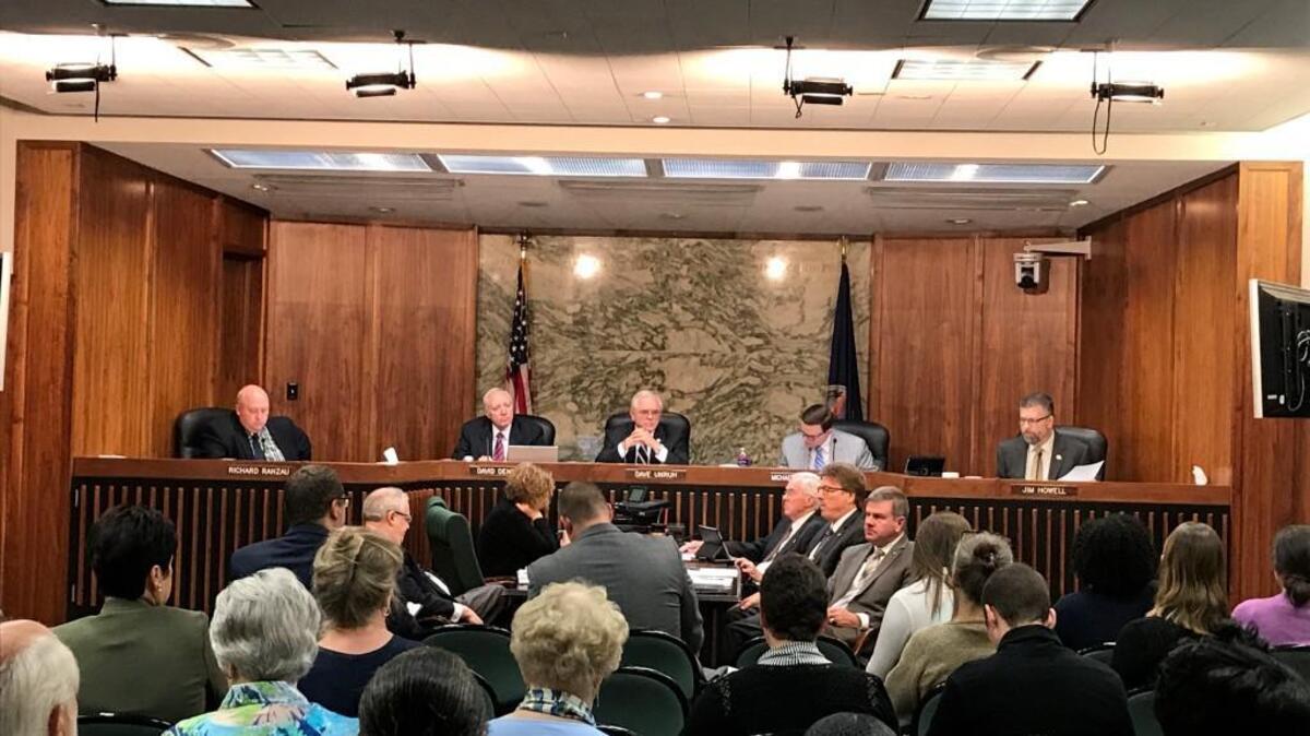 Sedgwick County commissioners begin their September 13, 2017 meeting, where they passed resolutions to ask Congress to lift restrictions on two county parks.