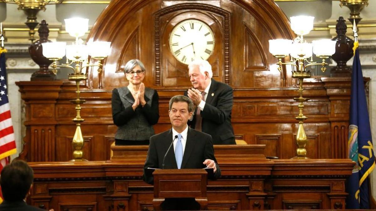 Gov. Sam Brownback did not mention the budget at all during his State of the State address Tuesday evening.