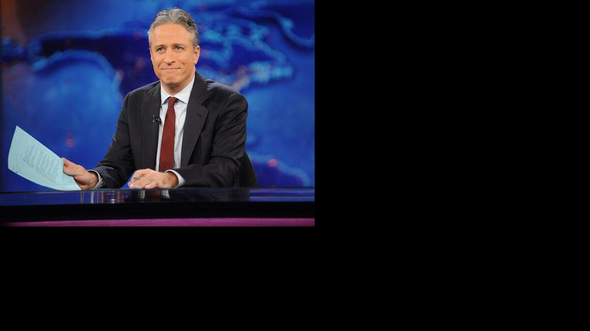 
Jon Stewart during a taping of "The Daily Show with Jon Stewart" in New York. 
