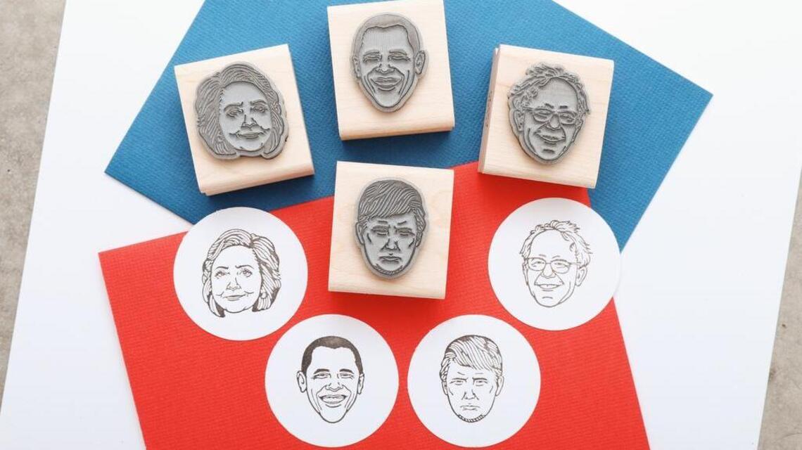 Want to show support for The Donald, Hillary or Bernie? There’s a stamp for that