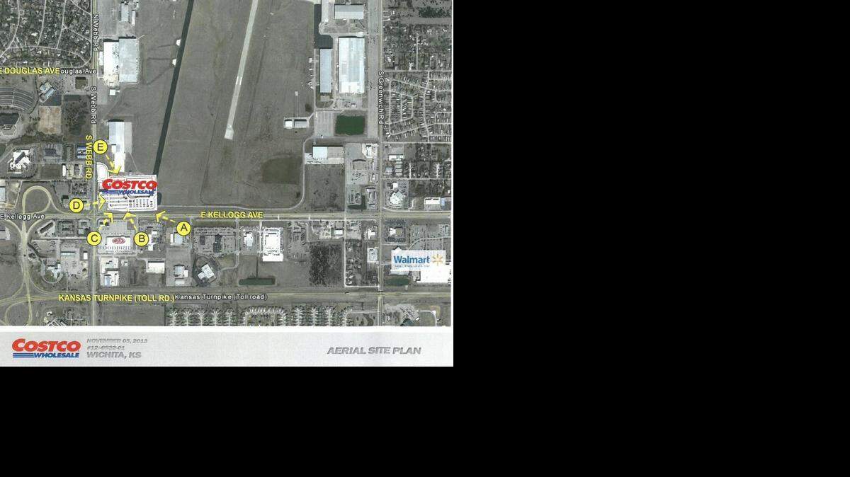 
The land that Costco plans to acquire is on the northeast corner of Kellogg and Webb and is currently owned by Beechcraft, now part of Textron Aviation.
