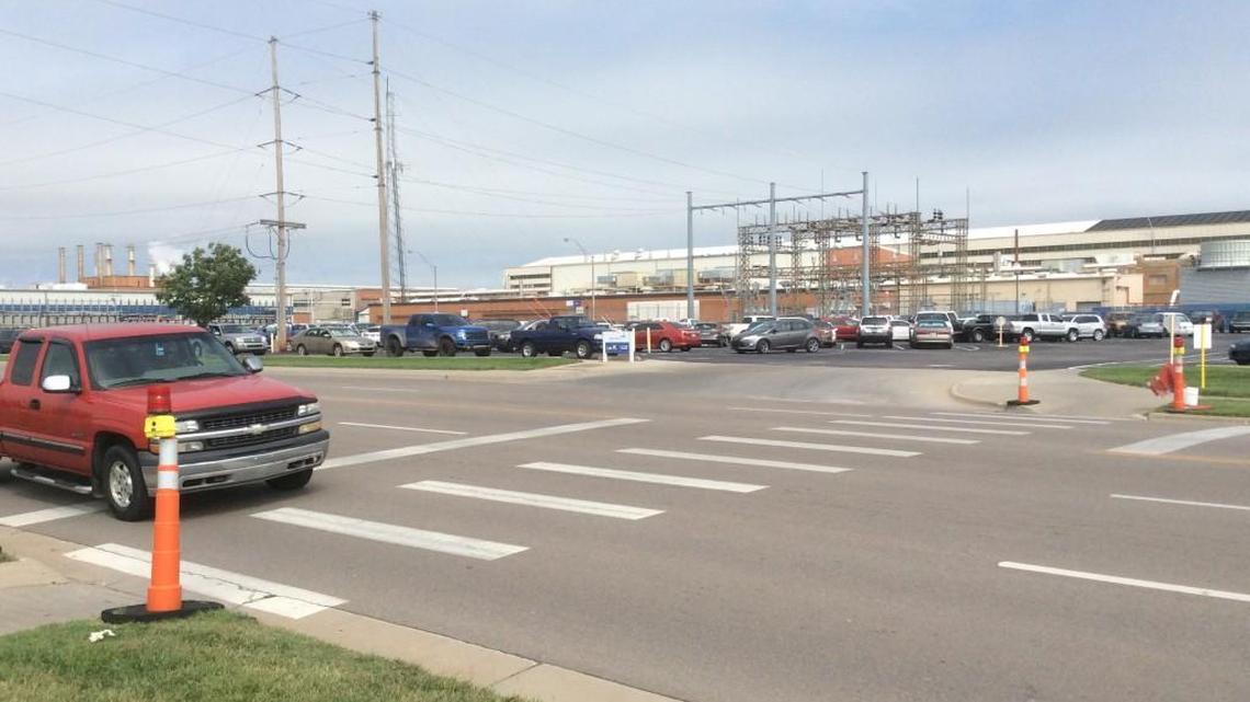 A pickup crosses a crosswalk on MacArthur Road that will get a pedestrian crosswalk signal after a vote Wednesday by Sedgwick County commissioners.