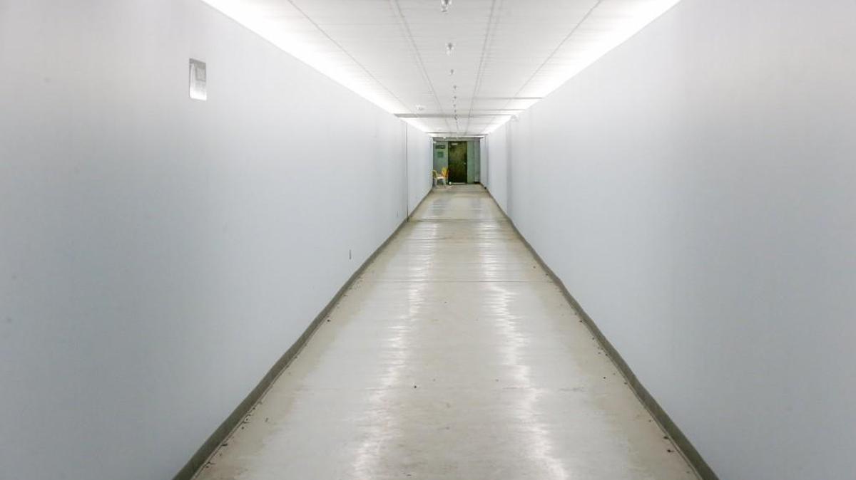 The view looking south from the Sedgwick County Courthouse to City Hall of a tunnel that goes underneath Central. The tunnel stopped being used in 2003 but is now being considered for reopening. (Jan. 31, 2017)