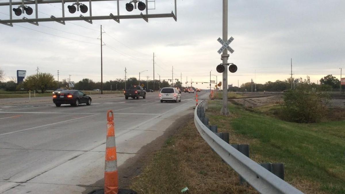 Construction on this rail crossing on K-15 will close part of the highway from 6 p.m. Nov. 11 to 6 a.m. Nov. 14.