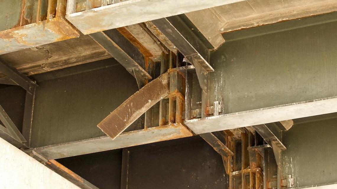A view of under the Harry Street bridge that goes over the Arkansas River. (Feb. 23, 2016)