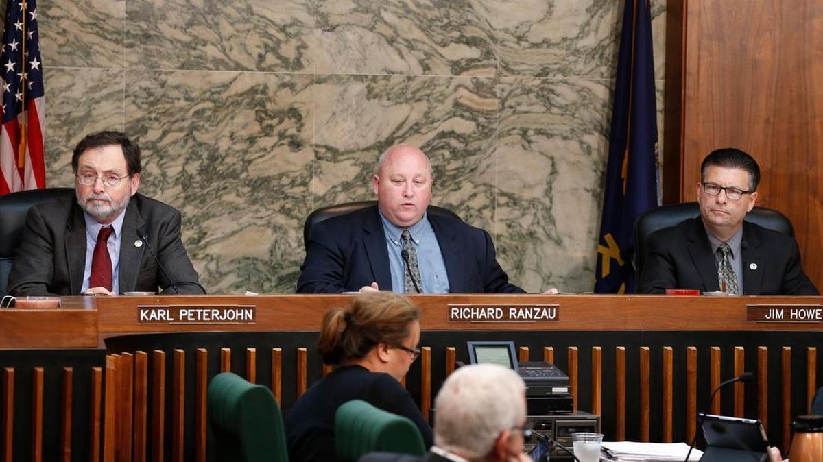 
Sedgwick County Commissioners from left, Carl Peterjohn, Richard Ranzau and Jim Howell voted for the budget. The three commissioners are shown here in May.
