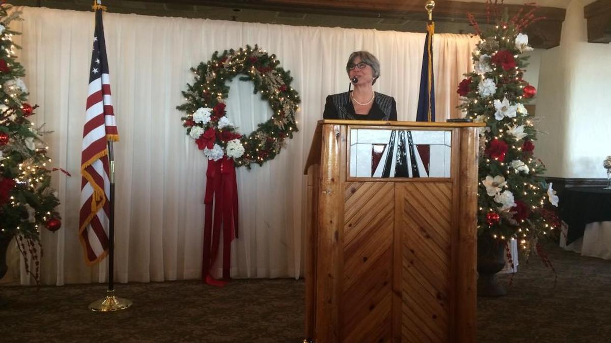 Senate President Susan Wagle speaks before the Pachyderm Club on Friday in Wichita