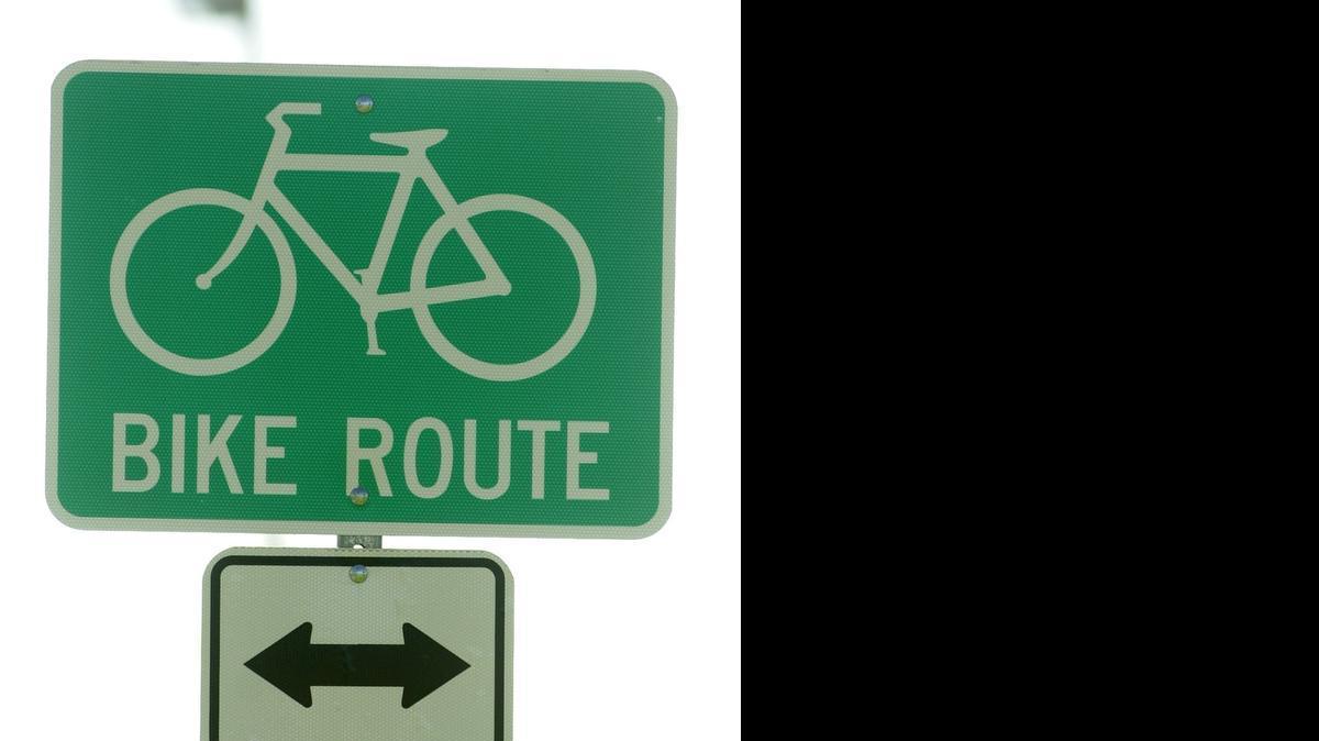 
Bike route sign
