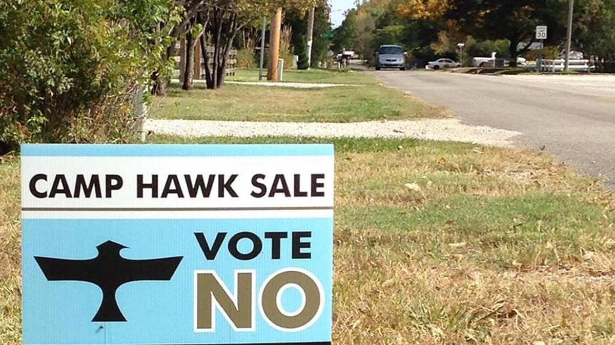 Harvey County voters will decide Tuesday whether they will allow the county to sell Camp Hawk. The park is one of three county-owned parks.