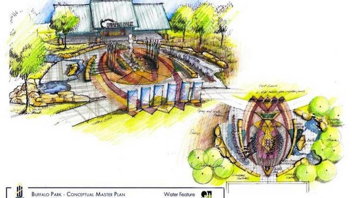 
A design illustration of proposed features in Buffalo Park.
