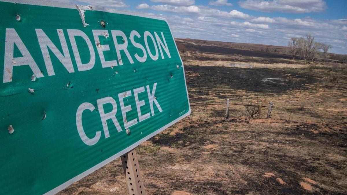 The view from the bridge at Anderson Creek, where it is believed the more than 370,000-acre fire started in March 2016.