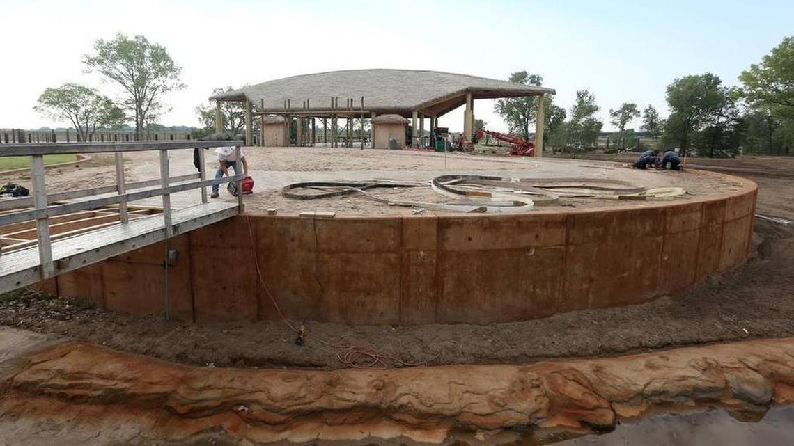 The new elephant exhibit under construction at the Sedgwick County Zoo. (Sept. 25, 2015)